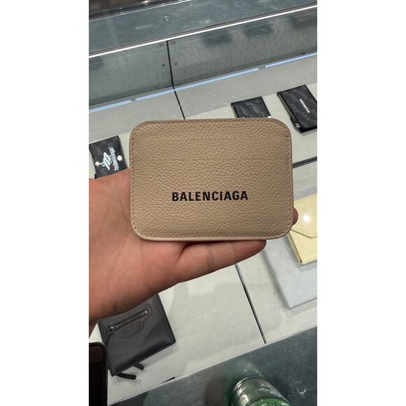 Balenciaga Handbags - Balenciaga nude grainy leather wallet